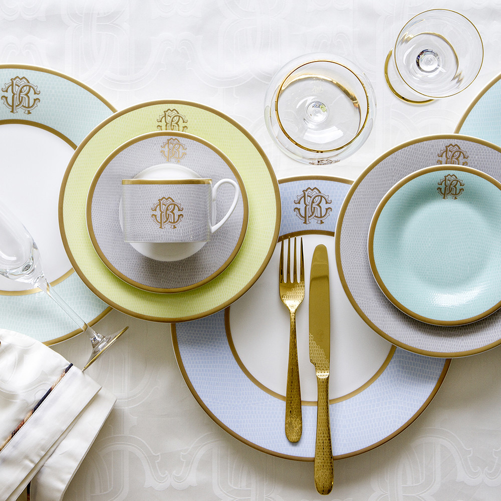 Louis Vuitton Damier Tableware Set and Roberto Cavalli Dinnerware